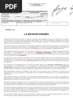 La Microeconomía: Semana 1 y 2