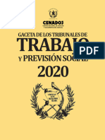 Gaceta de Trabajo 2020 Sentencias Del Centro de Justicia Laboral