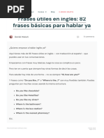 Frases Útiles en Inglés - 82 Frases Básicas para Hablar Ya