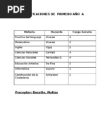 Carátula de Planificaciones