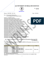 Schedule of MBBS 3rd Prof Part II ExaminationsMarch April 2024