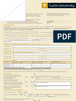 Curtin University Application Form