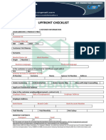 Upfront Checklist New - and Final Document