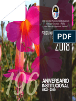 1 - Aniversario Institucional Programa de Actividades Semana Jubilar