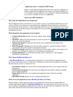 Job Application Letter PDF Sample