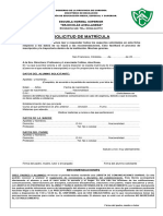 Solicitud de Matricula Nivel Secundario