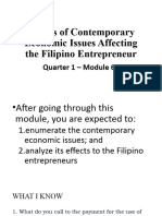 MODULE 6. Effects of Contemporary Economic Issues Affecting The Filipino