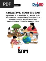 CreativeNonfiction - Q2 Module 1, Week 1-2