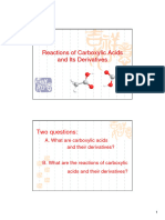 Reactions of Carboxylic Acids and Its Derivatives