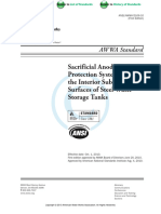 Sacrificial Anode Cathodic Protection Systems For The Interior Submerged Surfaces of Steel Water Storage Tanks