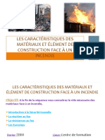 Les Caractéristiques Des Matériaux Et Élément de Construction Face À Un Incendie