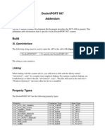 Docket Port 687 SDK Addendum