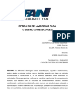 CCC - Óptica Do Behaviorismo para o Ensino-Aprendizagem