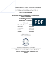 Developing Generalized Python Code For Structural and Modal Analysis of Continuous Beam