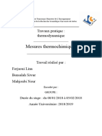 TP Mesure Thermochimique