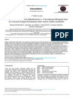 Comparison of Additively Manufactured Vs Conventional Maraging Steel in Corrosion-Fatigue Performance After Various Surface Treatments