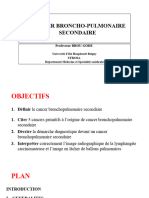 CANCER BRONCHO PULMONAIRE SECONDAIRE Cours Du 11 Janvier 2023