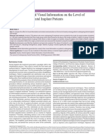 Effect of Verbal and Visual Information On The Level of Anxiety Among Dental Implant Patients