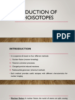 Production of Radioisotopes