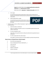 Supply & Market Equilibrium Tute