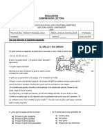 Evaluación de Comprensión Lectora - 4°