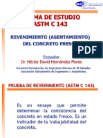 Exposición de La Norma de Estudio ASTM C143