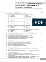 Board Question Paper: September 2021: Book Keeping & Accountancy