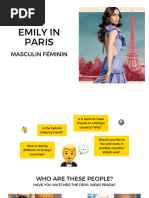 Special Course. Series. Emily in Paris Lesson 2. Masculin Féminin