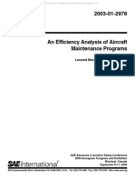 An Efficiency Analysis of Aircraft Maintenance Program