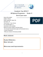 End of Year Exam HL Paper 3