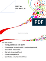 Teknologi Minyak, Oleokimia Dan Emulsi: Classified - Internal Use Only