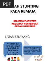 Cegah Stunting Pada Remaja