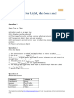 Assignment Class6 Science-Light Shadows-And-Reflection 1