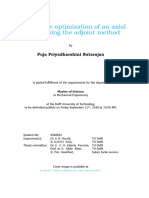 Blade Shape Optimization of An Axial Turbine Using The Adjoint Method