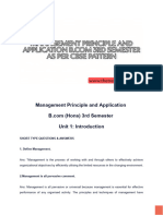 Management Principle and Application NOTES