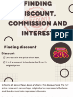 Finding Discount, Commission and Interest