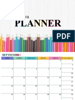 Portada, Calendario Mensual, Plantilla Semanal - Horizontal