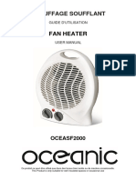 Notice Oceanic 2000 W Chauffage Mobile Soufflant Foncti OCEASF2000