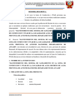 Memoria Descritiva Sistema de Saneamiento Aczo