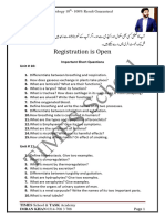 Biology 10th Imp Short & Long Questions 2024