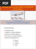 Quality of Ingredient and Products