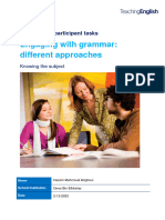 Assignment 2 - Engaging With Grammar - Different Approaches - Assessment