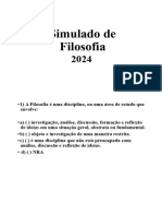 Simulado Único de Filosofia 2024