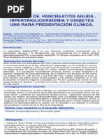 Triada de Pancreatitis Aguda Hipertrigliceridemia y Diabetes