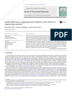 Gender Differences in Applying Social Cognitive Career Theory in Engeneering Students