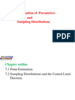 FALL2023 Chapter 7 Point Estimation of Parameters and Sampling Distributions