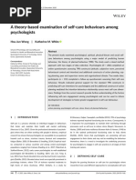 A Theory-Based Examination of Self-Care Behaviours Among Psychologists