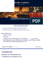 Classification of Law