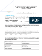 Bộ Đề HSG Tiếng Anh 10 Các Trường Chuyên KV Duyên Hải Năm 2023 Word HDC Tieng Anh 10