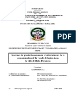 Consommation de La Viande Cunicole en Burkina Faso